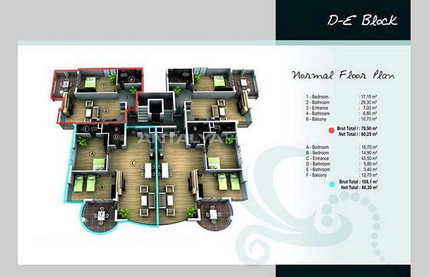 Turnkey Properties with Castle and Sea View in Alanya 40