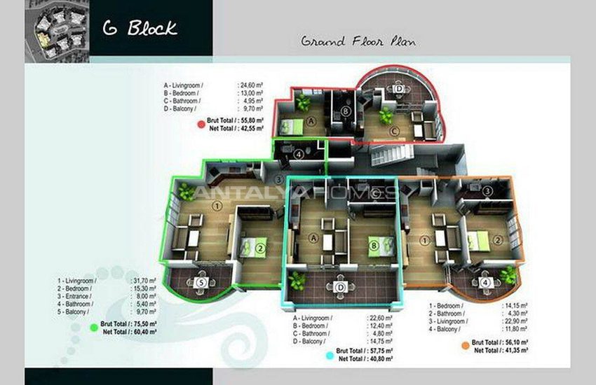 Turnkey Properties with Castle and Sea View in Alanya 42