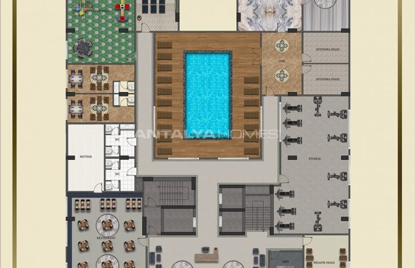 Tosmur'da Otel İmkanlarına Sahip Deniz Manzaralı Rezidanslar 21