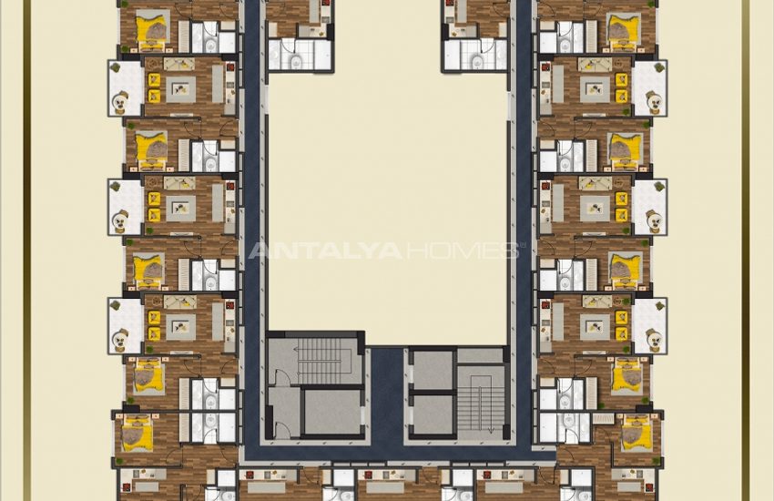 Tosmur'da Otel İmkanlarına Sahip Deniz Manzaralı Rezidanslar 24
