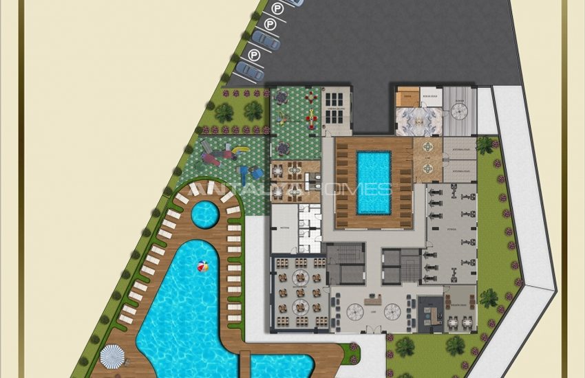 Tosmur'da Otel İmkanlarına Sahip Deniz Manzaralı Rezidanslar 20