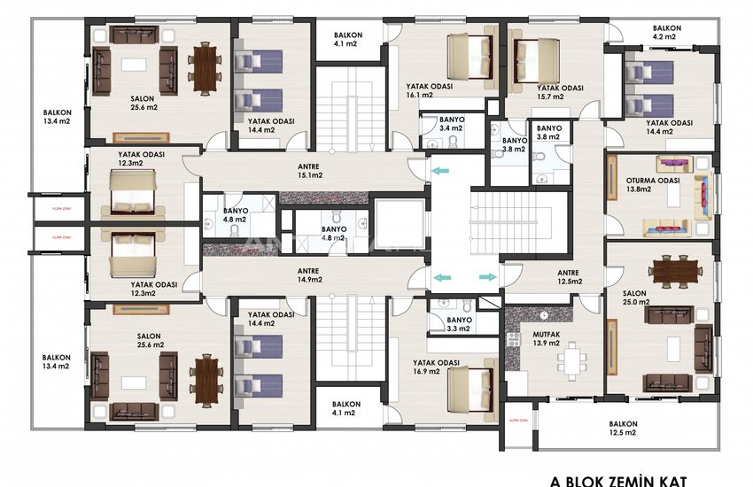 Appartementen Dichtbij Voorzieningen In Het Centrum Van Alanya 8