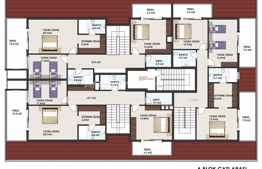 Appartementen Dichtbij Voorzieningen In Het Centrum Van Alanya 11