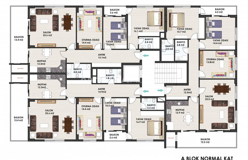 Appartementen Dichtbij Voorzieningen In Het Centrum Van Alanya 7