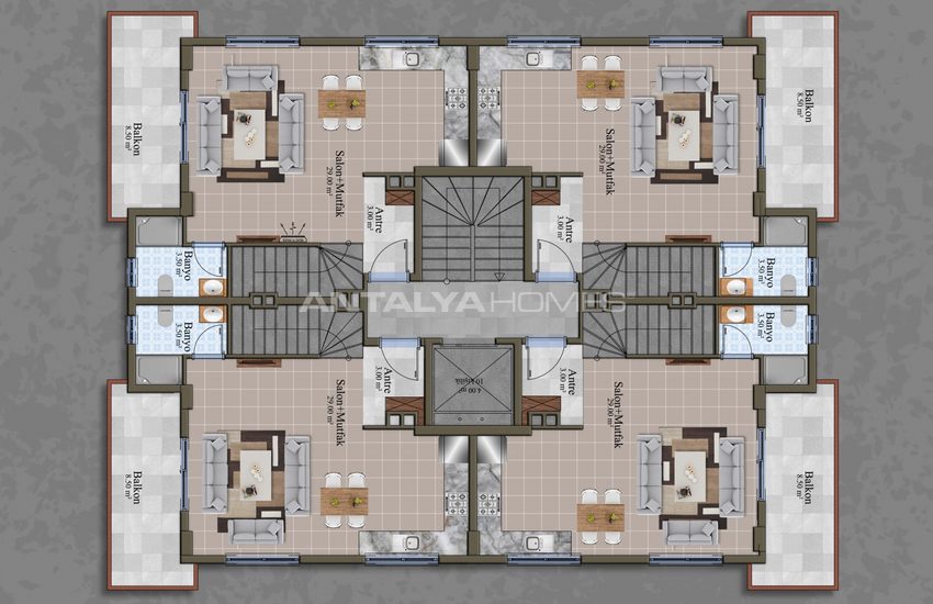 Luxury Flats in Alanya Close to All Amenities in Mahmutlar 28