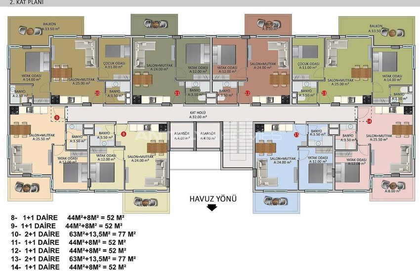 Immobiliers Avec Riches Caractéristiques À Alanya Oba 32