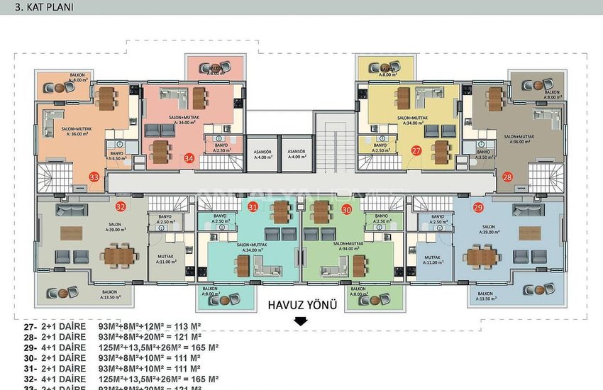 Immobiliers Avec Riches Caractéristiques À Alanya Oba 33
