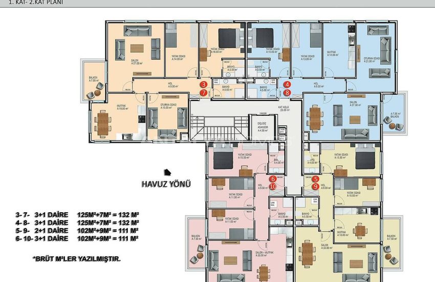 Immobiliers Avec Riches Caractéristiques À Alanya Oba 39