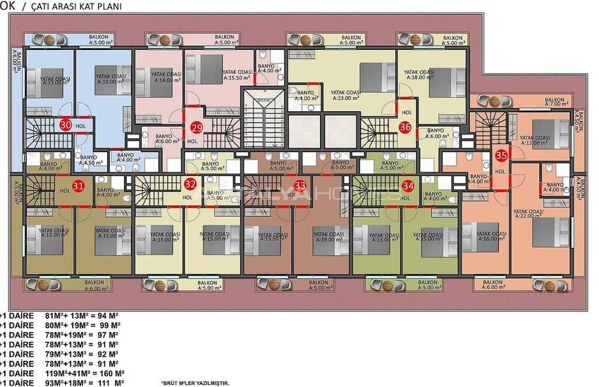 Immobiliers Avec Riches Caractéristiques À Alanya Oba 57