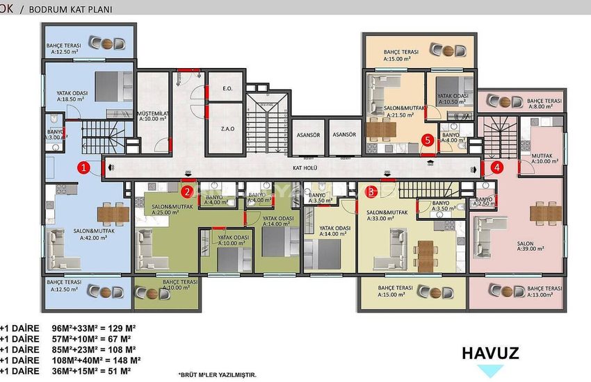 Immobiliers Avec Riches Caractéristiques À Alanya Oba 58