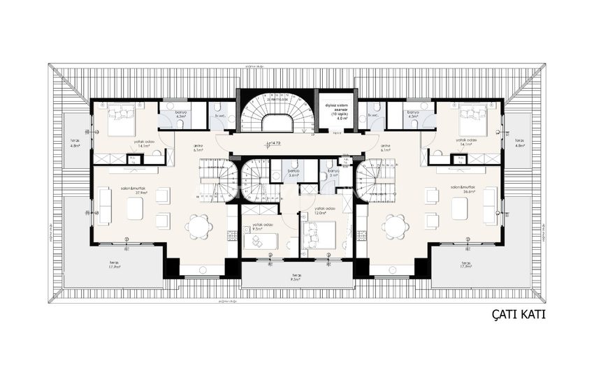 Centrally Located Apartments with Swimming Pool in Alanya 12