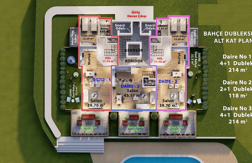 Appartements Concept Villa Avec Vue Sur Mer À Alanya 21