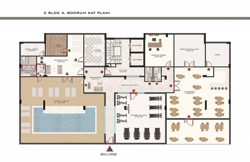 Appartementen In Een Beveiligd Complex Met Zwembaden In Kestel Alanya 34
