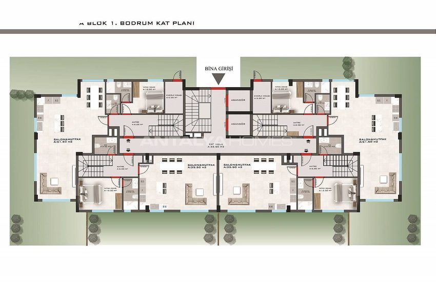 Appartementen In Een Beveiligd Complex Met Zwembaden In Kestel Alanya 36