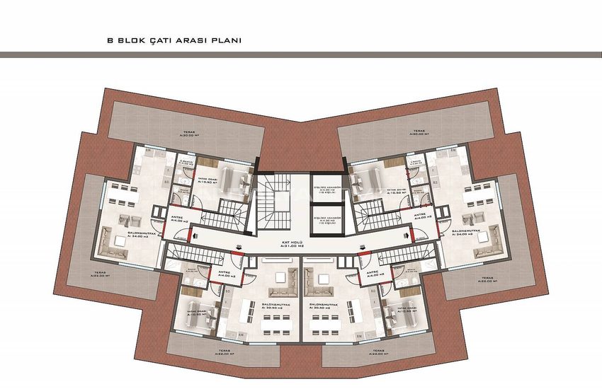 Appartementen In Een Beveiligd Complex Met Zwembaden In Kestel Alanya 28