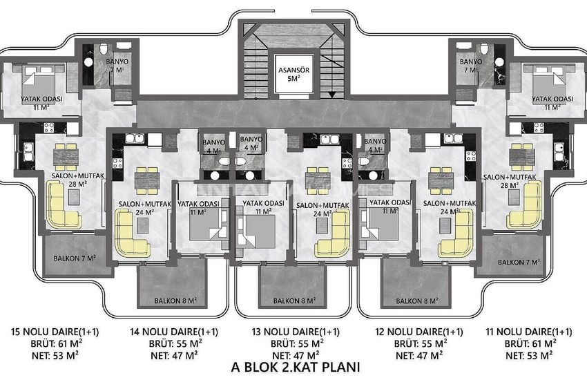 Chic Apartments Close to Airport in Alanya Kargicak 24