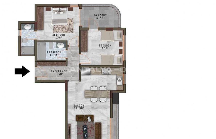 Zeezicht Appartementen In Een Hedendaags Project In Alanya 28