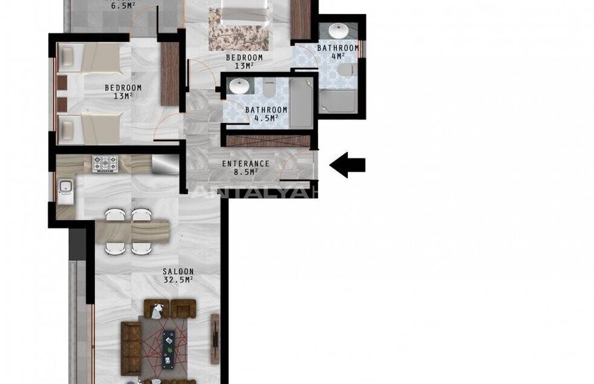 Zeezicht Appartementen In Een Hedendaags Project In Alanya 39