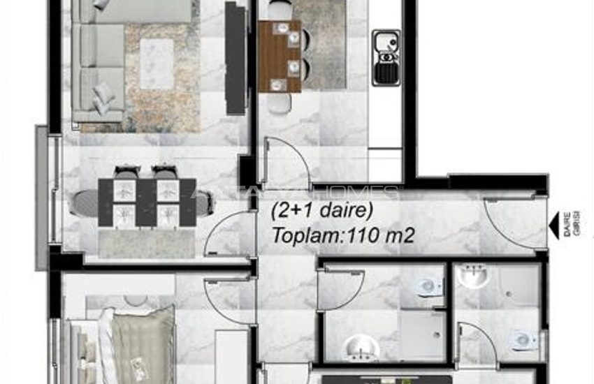 Flats for Investment Close to Amenities in Alanya, Kargicak 25