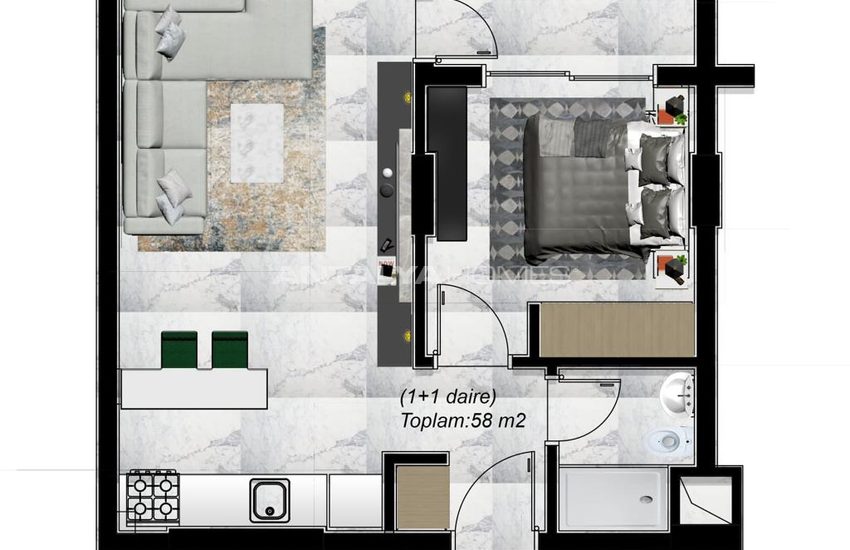Flats for Investment Close to Amenities in Alanya, Kargicak 26