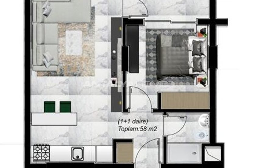 Flats for Investment Close to Amenities in Alanya, Kargicak 24