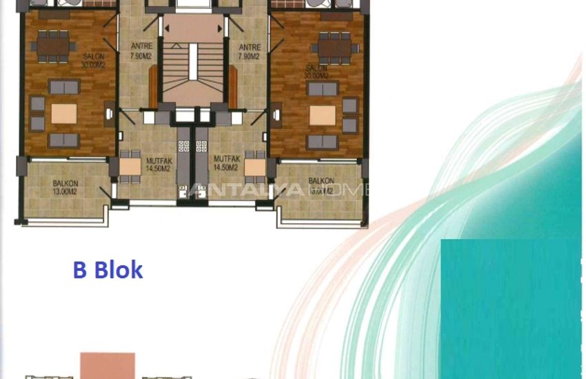 Luxury Apartments with Rich Interior Features in Konyaalti 53