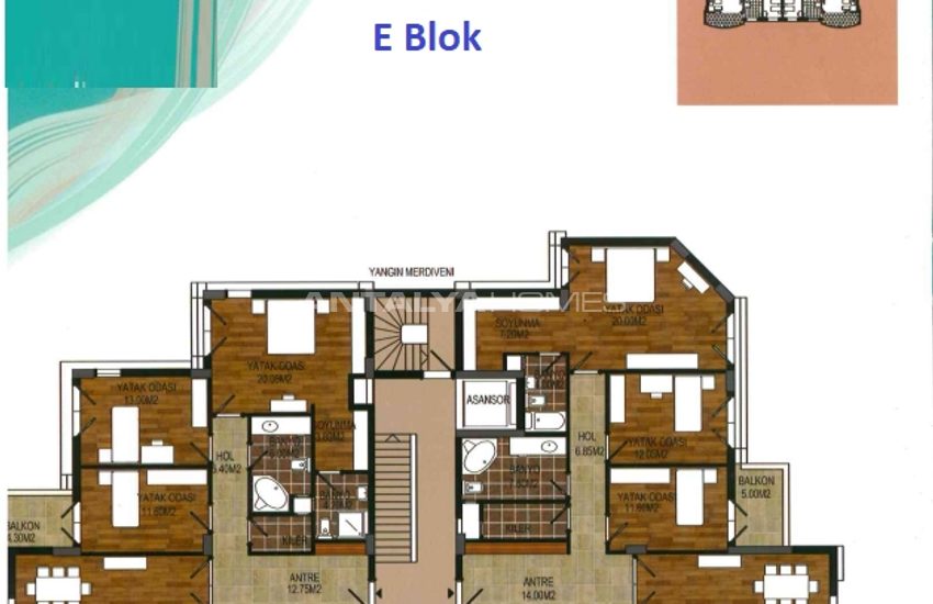 Luxury Apartments with Rich Interior Features in Konyaalti 56