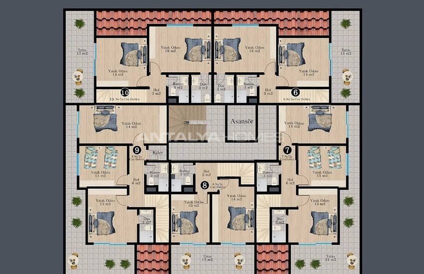 Unique Luxury Design Concept Flats in Alanya Buyukhasbahce 28
