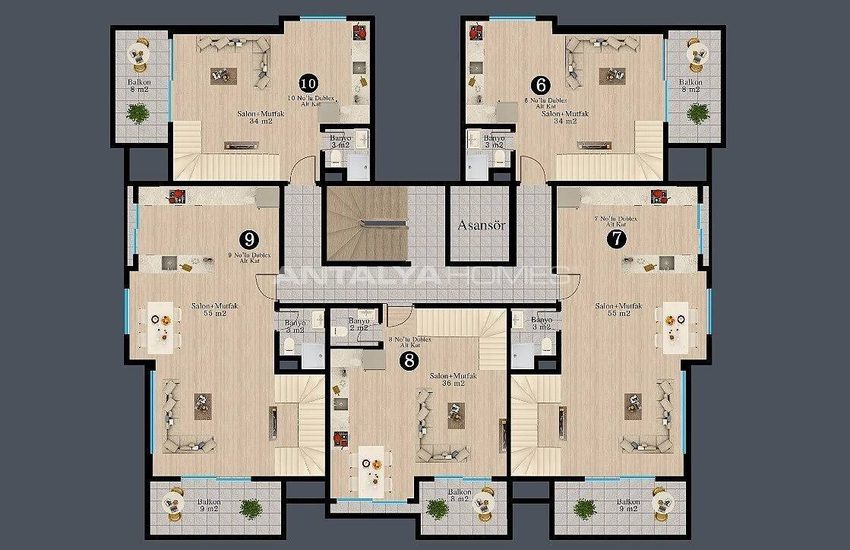 Unique Luxury Design Concept Flats in Alanya Buyukhasbahce 32