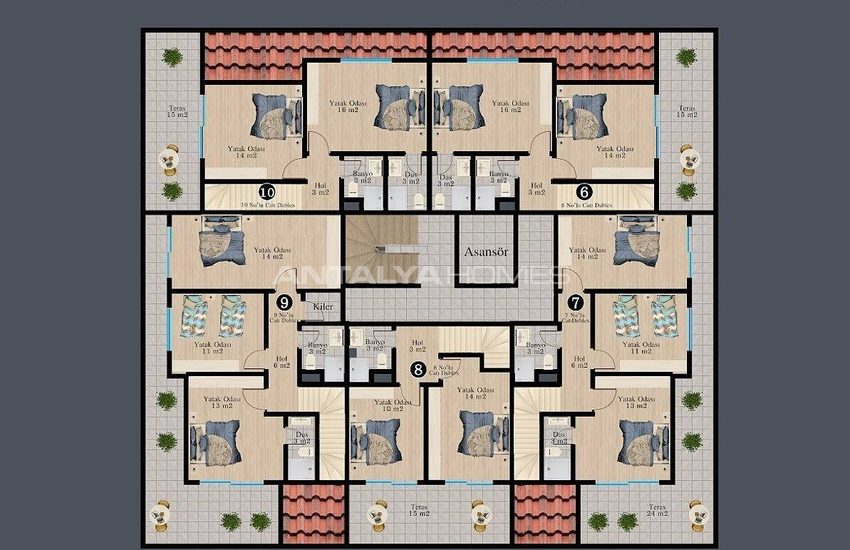 Unique Luxury Design Concept Flats in Alanya Buyukhasbahce 33