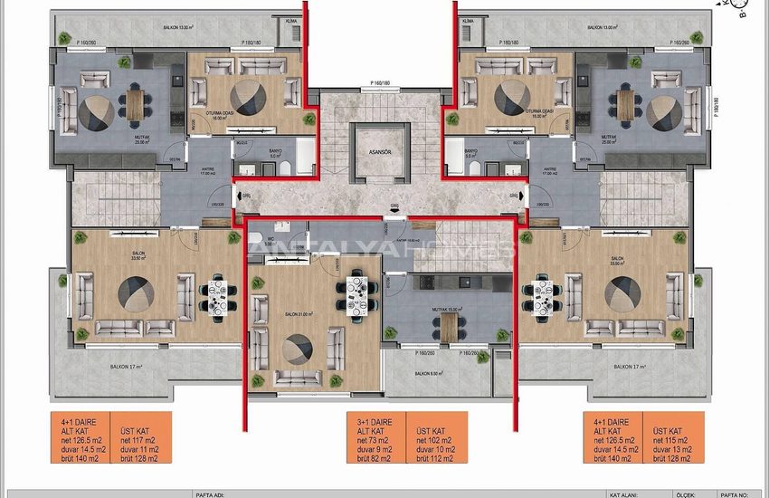 Nouveaux Immobiliers En Complexe Avec Piscine À Alanya 26