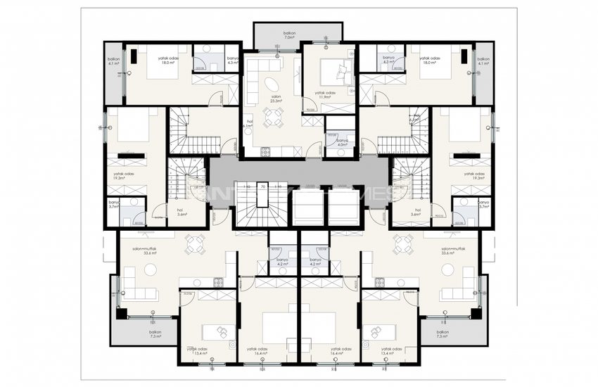 Centrally Located New Build Flats in Oba Alanya 22