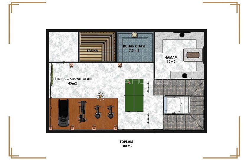 Alanya’da Deniz ve Kale Manzaralı Neoklasik Villa 29