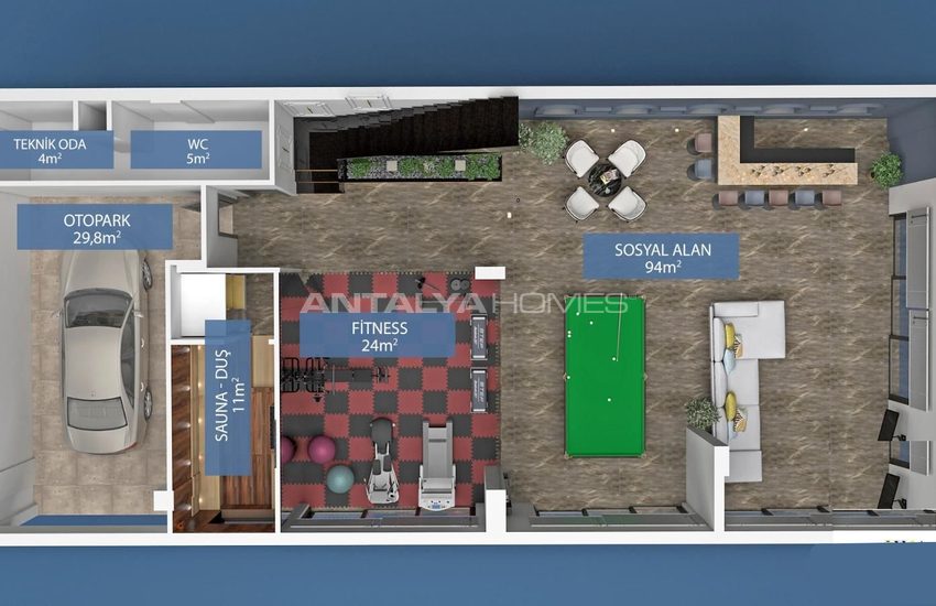 Detached Villa with Sea View and Private Garden in Alanya 22