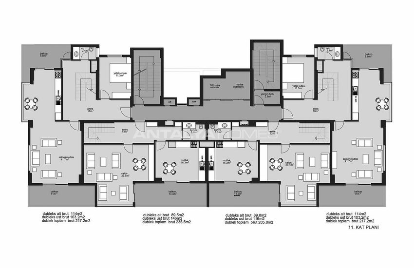 Immobilier Avec Piscines À Mahmutlar Alanya 22