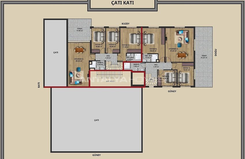 Antalya Muratpaşa'da Kapalı Otoparklı Projede Yeni Gayrimenkuller 24