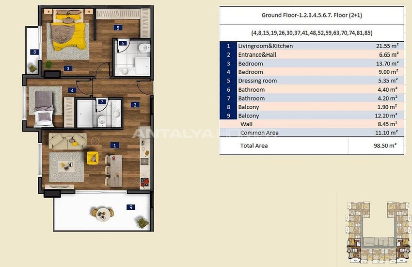 Appartements Élégants Dans Un Résidence À Alanya Tosmur 23
