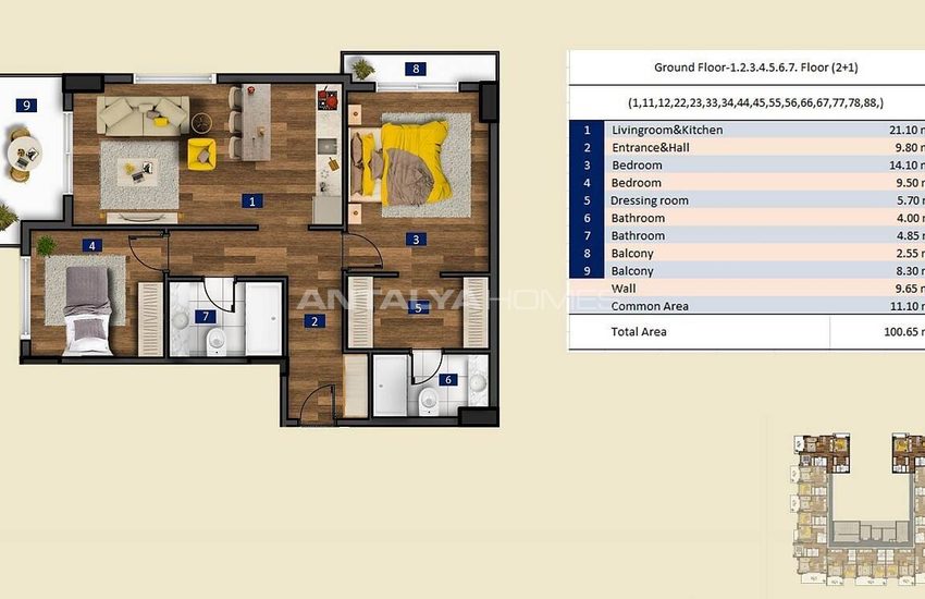 Appartements Élégants Dans Un Résidence À Alanya Tosmur 24