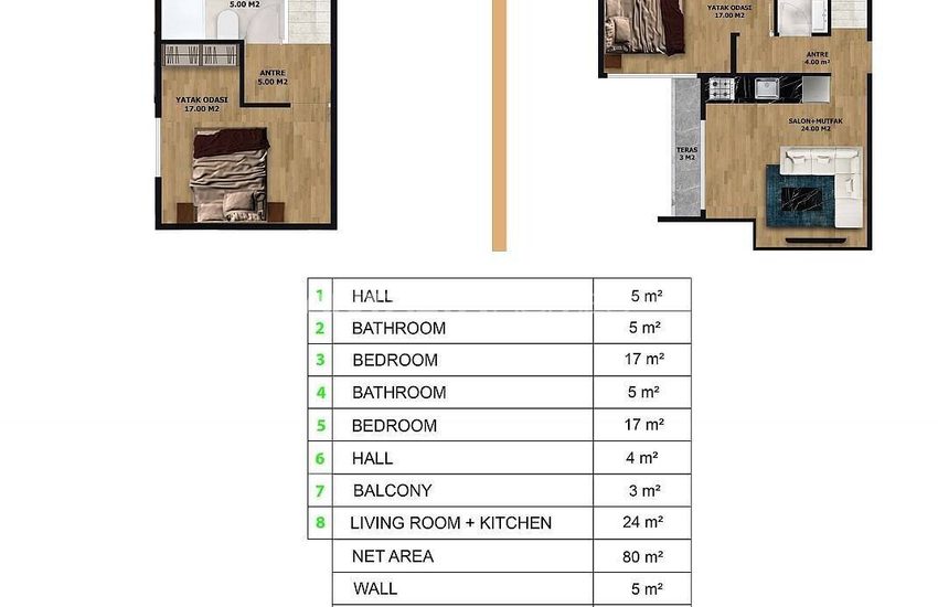 Appartements À Distance De Marche De La Plage À Alanya 12