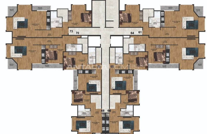 Appartements À Distance De Marche De La Plage À Alanya 15