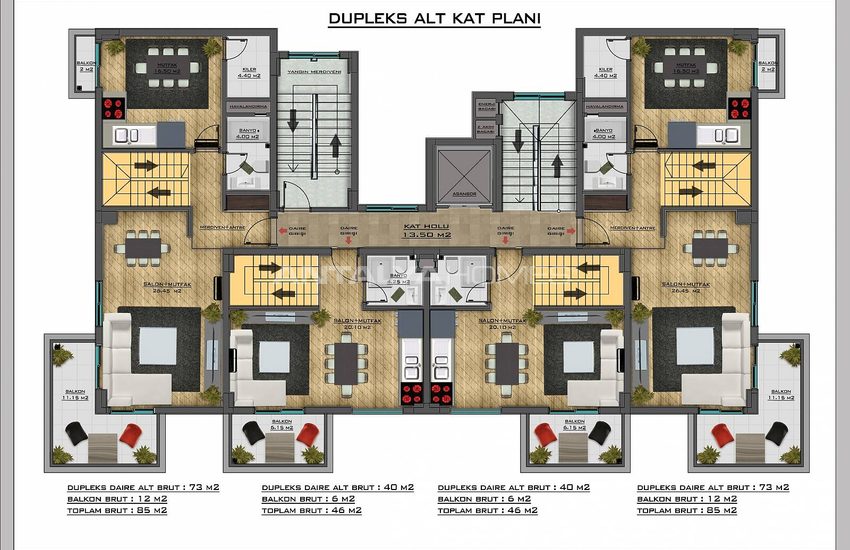 Sea View Apartments in Boutique Project in Kargicak Alanya 11