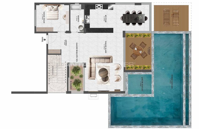 Detached Villas with Pool Close to the Sea in Alanya Yesiloz 15