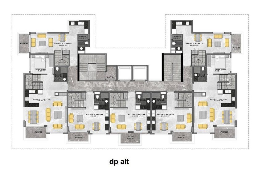 Luxurious Investment Flats Close to the Sea in Demirtaş Alanya 37