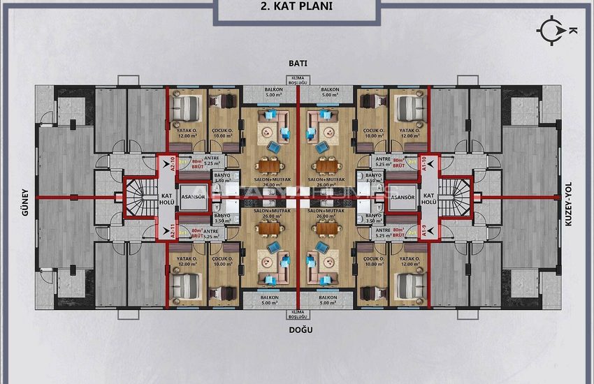 Appartements Dans Une Résidence Avec Parking À Muratpasa 21