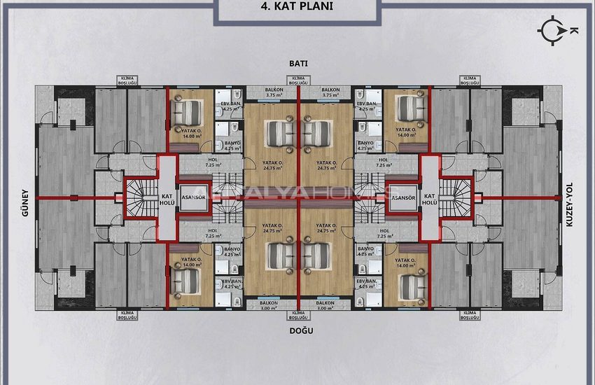 Appartements Dans Une Résidence Avec Parking À Muratpasa 23