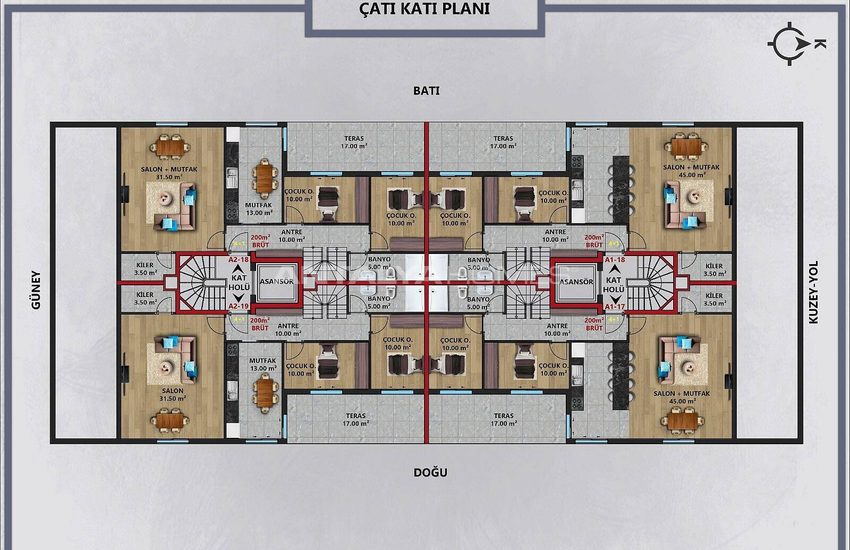 Appartements Dans Une Résidence Avec Parking À Muratpasa 26
