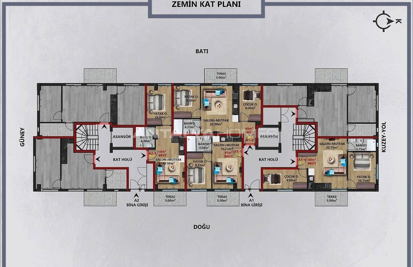 Appartements Dans Une Résidence Avec Parking À Muratpasa 27