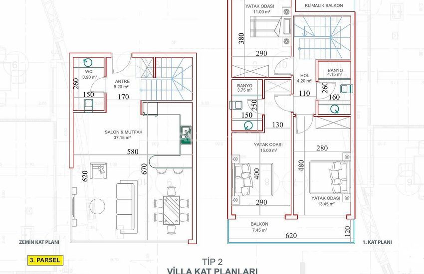 Detached and Semi-detached Luxe Villas in Kargicak Alanya 21
