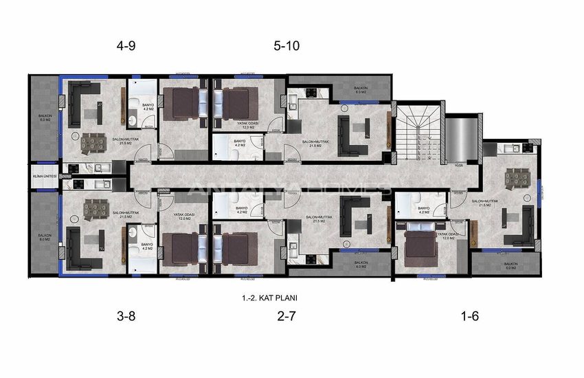 Appartementen In Een Boetiekproject Met Zwembad In Alanya 32