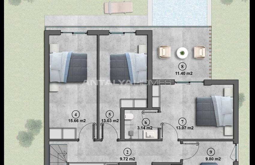 Luxe Detached Houses Within Walking Distance of the Sea in Alanya 39
